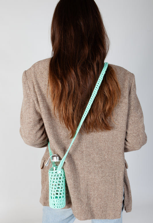 Crochet Bottle Bag - Sea Green